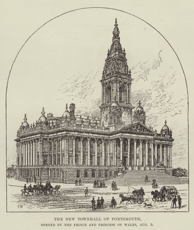 La Nouvelle Mairie de Portsmouth, inaugurée par le Prince et la Princesse de Galles, 9 août - Frank Watkins